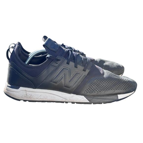 New Balance 247 Leather Rev-Lite Running Shoes Mens US 11‎ Black Comfort Low Top - Picture 1 of 12